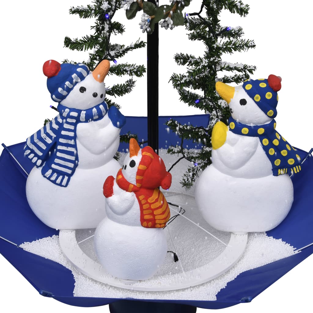 vidaXL mākslīgā Ziemassvētku egle ar pamatni, zila, 75 cm, PVC