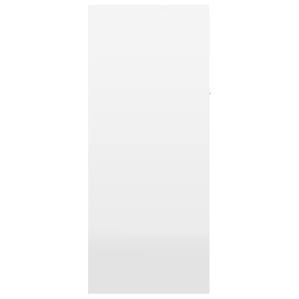 vidaXL apavu skapis, spīdīgi balts, 60x35x84 cm, kokskaidu plāksne