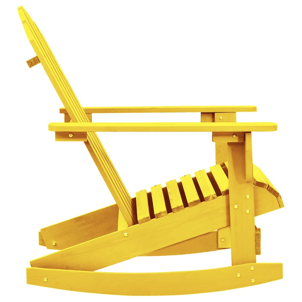 vidaXL dārza šūpuļkrēsls, egles masīvkoks, dzeltens