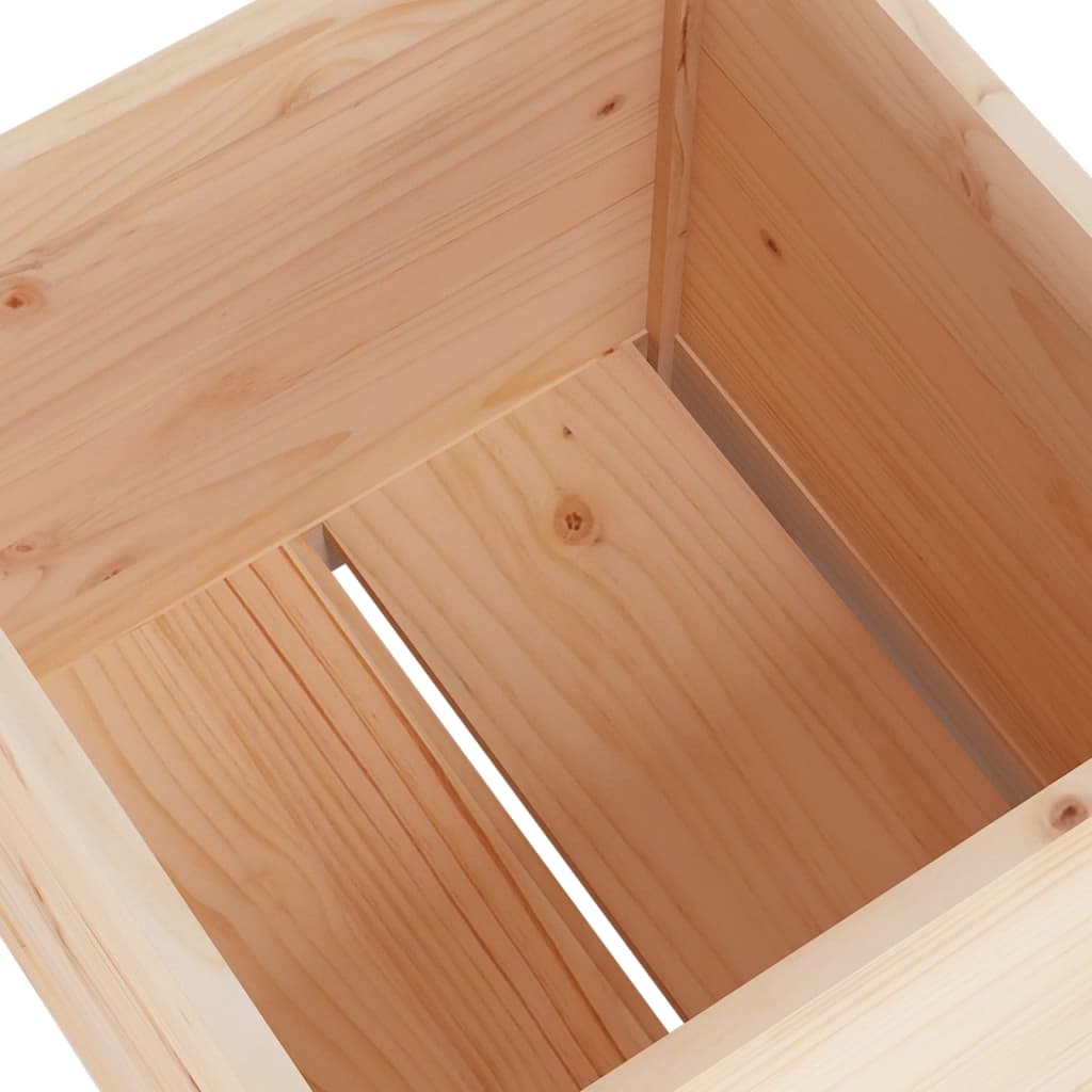 vidaXL dārza puķu kaste, 50x50x50 cm, priedes masīvkoks