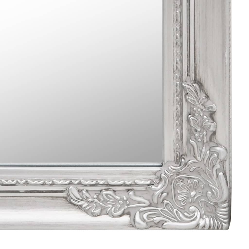 vidaXL grīdas spogulis, 40x160 cm, sudraba krāsā