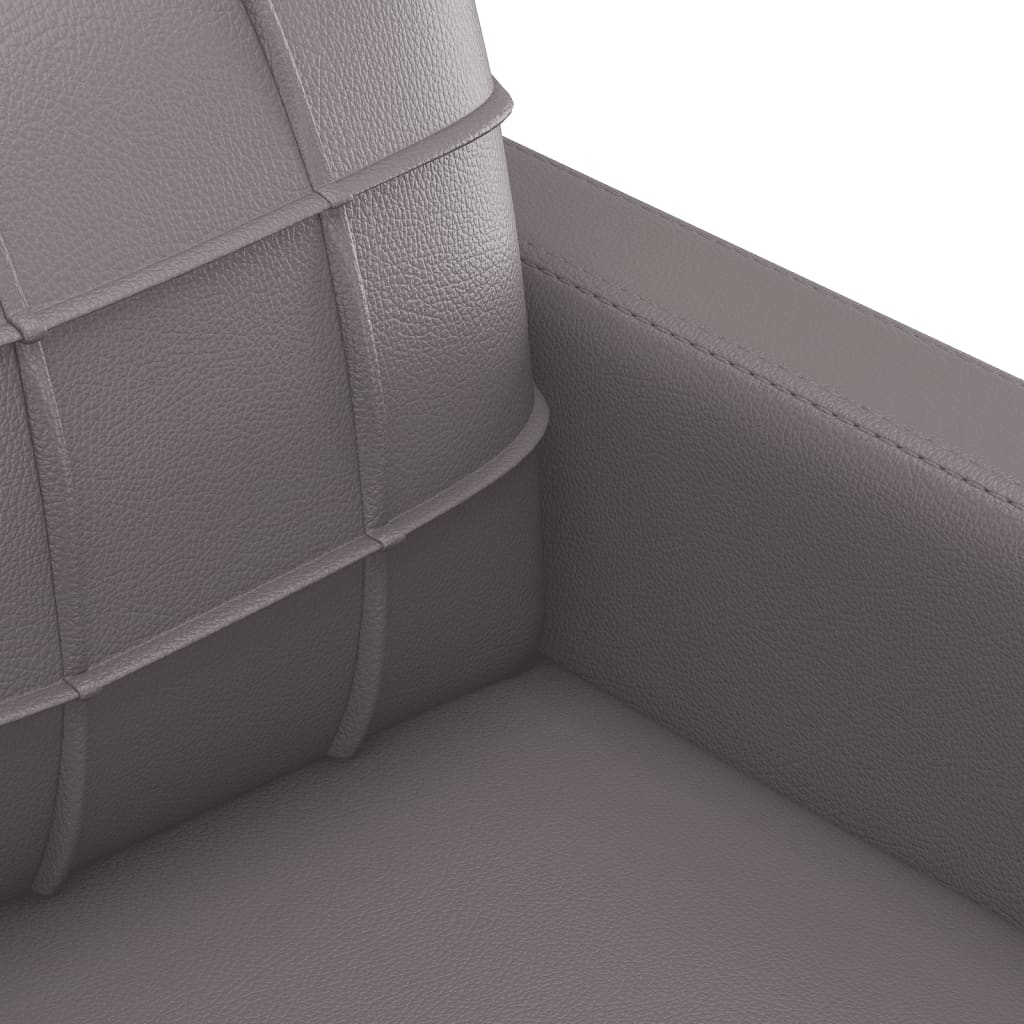 vidaXL divdaļīgs dīvānu komplekts ar spilveniem, pelēka mākslīgā āda