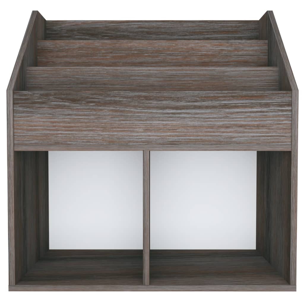 vidaXL bērnu grāmatplaukts, pelēks, ozola, 71x30x78,5cm, skaidu plātne