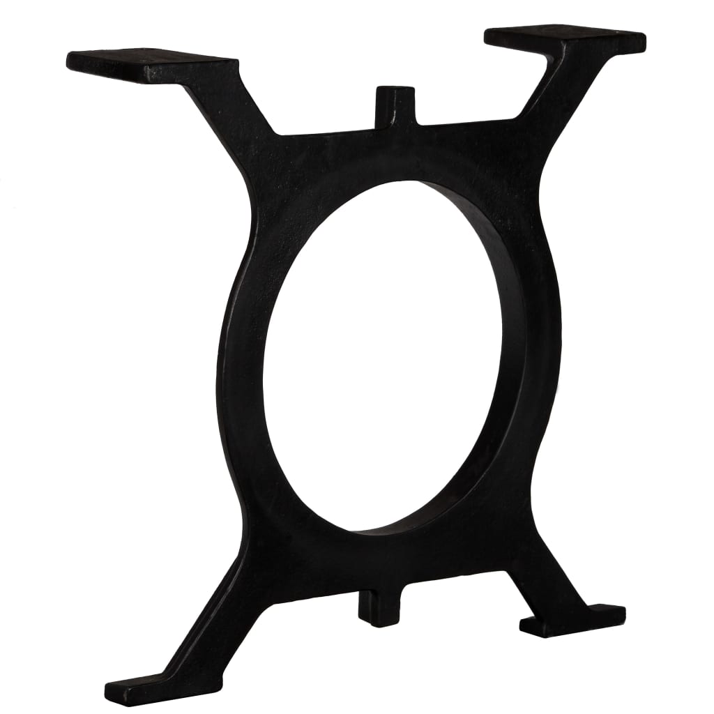 vidaXL kafijas galdiņa kājas, 2 gab., O-forma, čuguns
