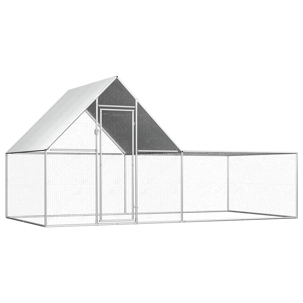 vidaXL vistu būris, 4x2x2 m, cinkots tērauds