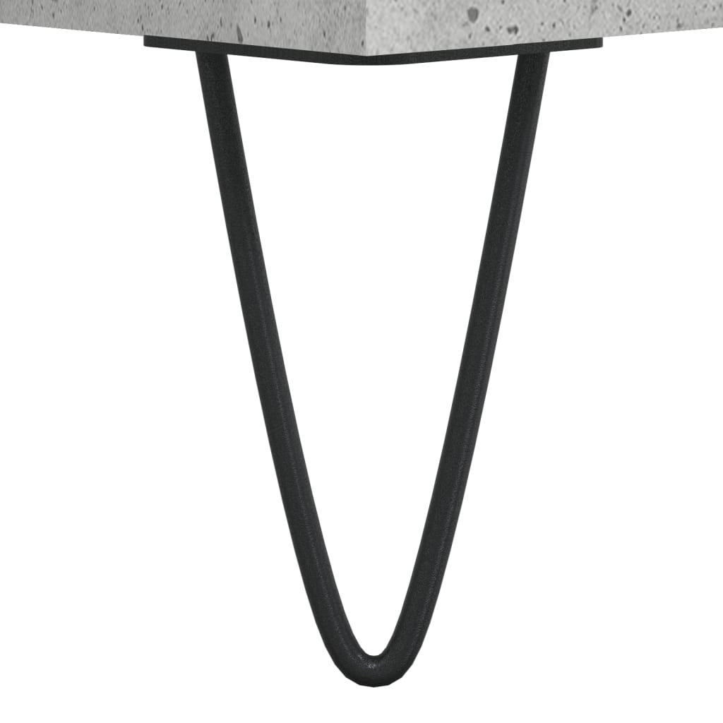 vidaXL naktsskapītis, betona pelēks, 40x35x47,5 cm, inženierijas koks