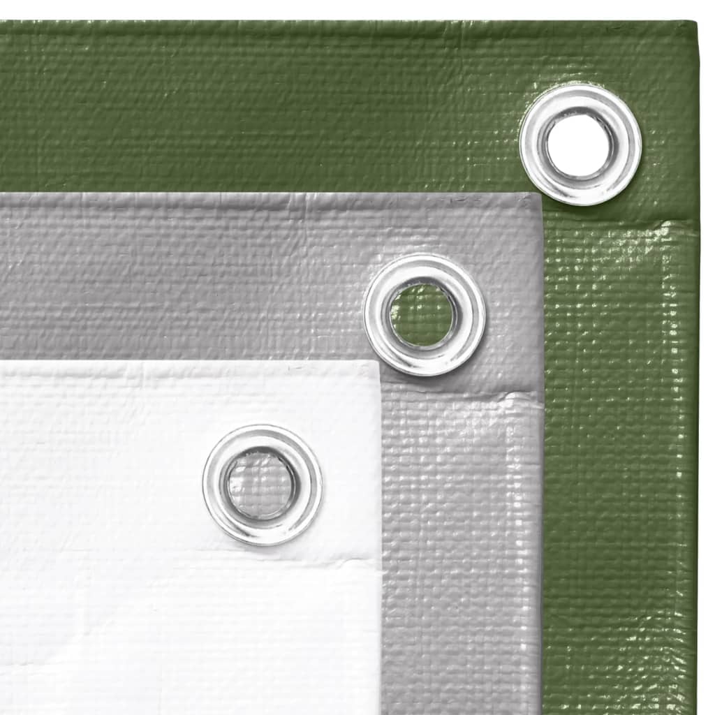 vidaXL brezenta pārklājs, 260 g/m², 4x4 m, zaļš, HDPE