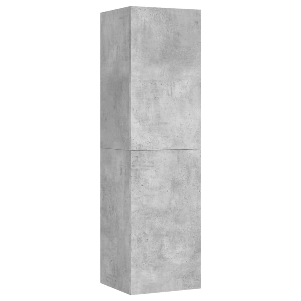 vidaXL TV skapītis, betona pelēks, 30,5x30x110 cm, skaidu plāksne