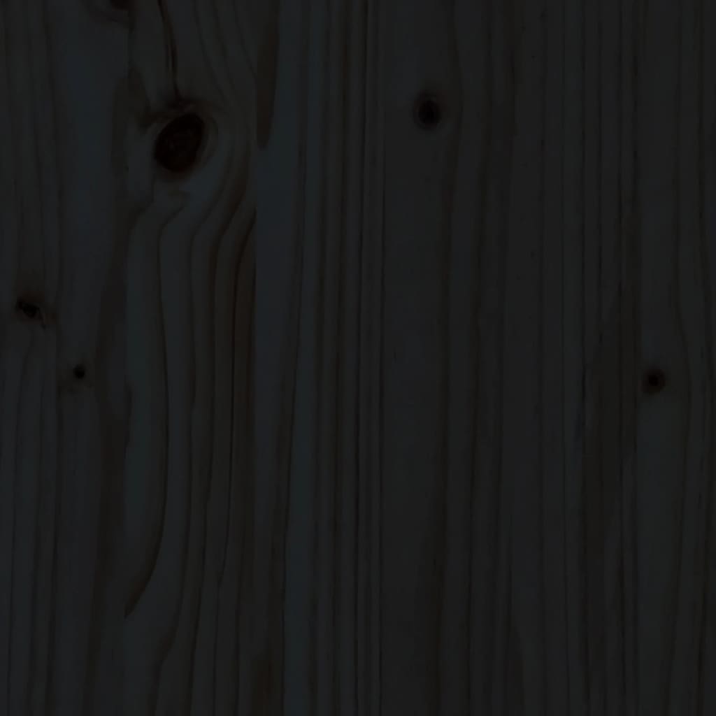 vidaXL sauļošanās zvilnis, melns, 199,5x60x74 cm, priedes masīvkoks
