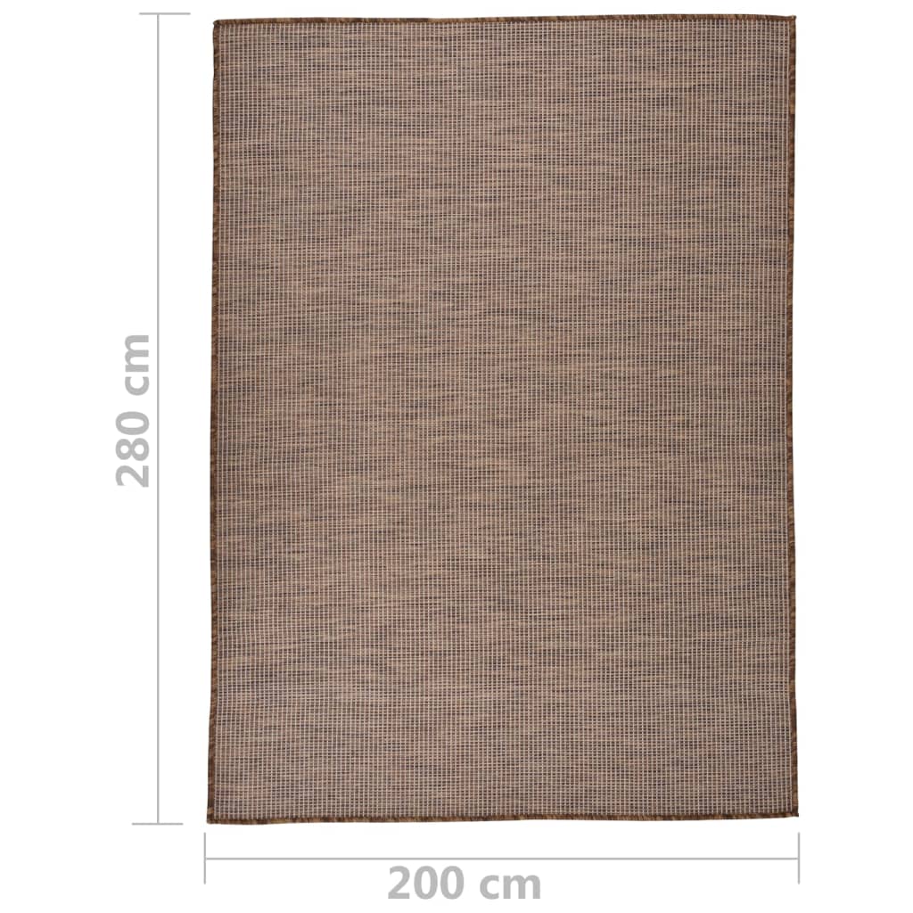 vidaXL āra paklājs, 200x280 cm, brūns