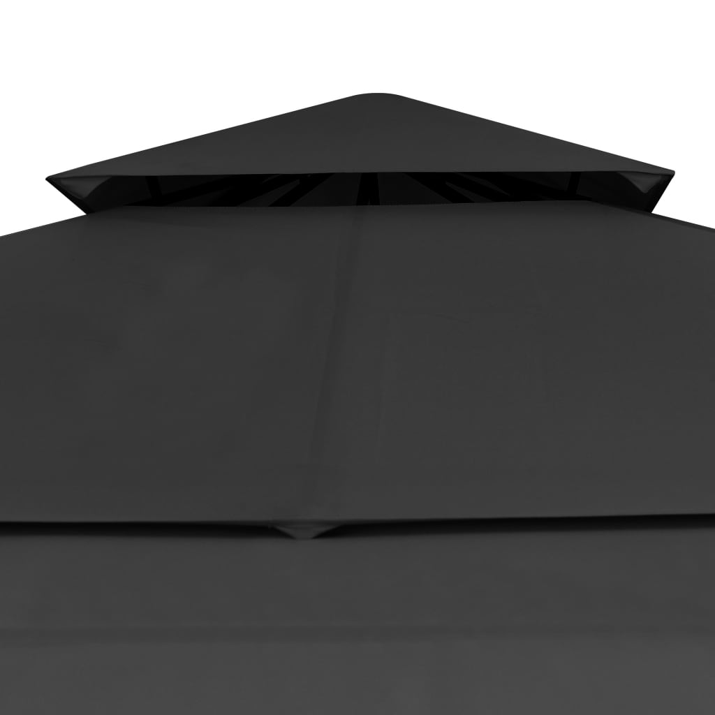 vidaXL nojume ar 2 izvelkamiem jumtiem, 3x3x2,75 m, pelēka,180 g/m²
