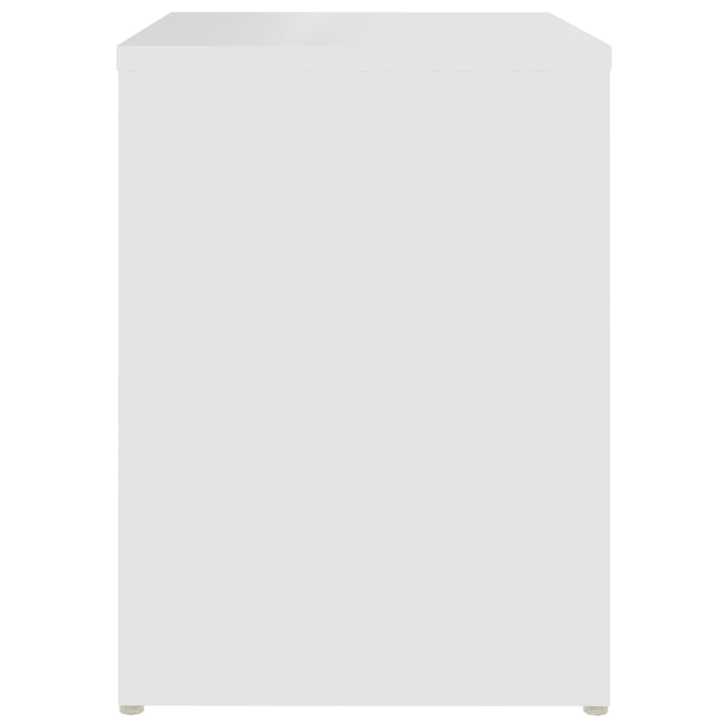 vidaXL naktsskapītis, balts, 40x30x40 cm, skaidu plāksne