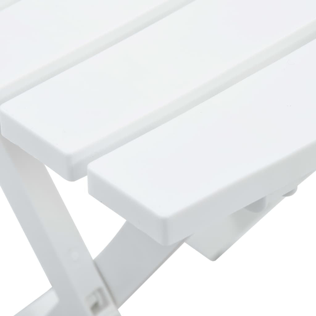 vidaXL saliekams dārza galds, balts, 45,5x38,5x50 cm