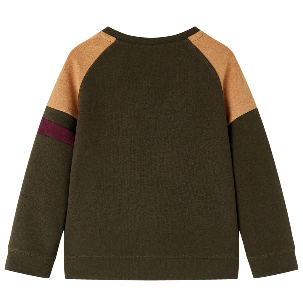Bērnu džemperis, tumša haki krāsa, gaiši brūna krāsa, 92