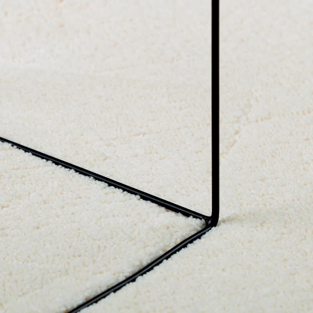 vidaXL paklājs OVIEDO, īsa spalva, krēmkrāsas, 240x240 cm