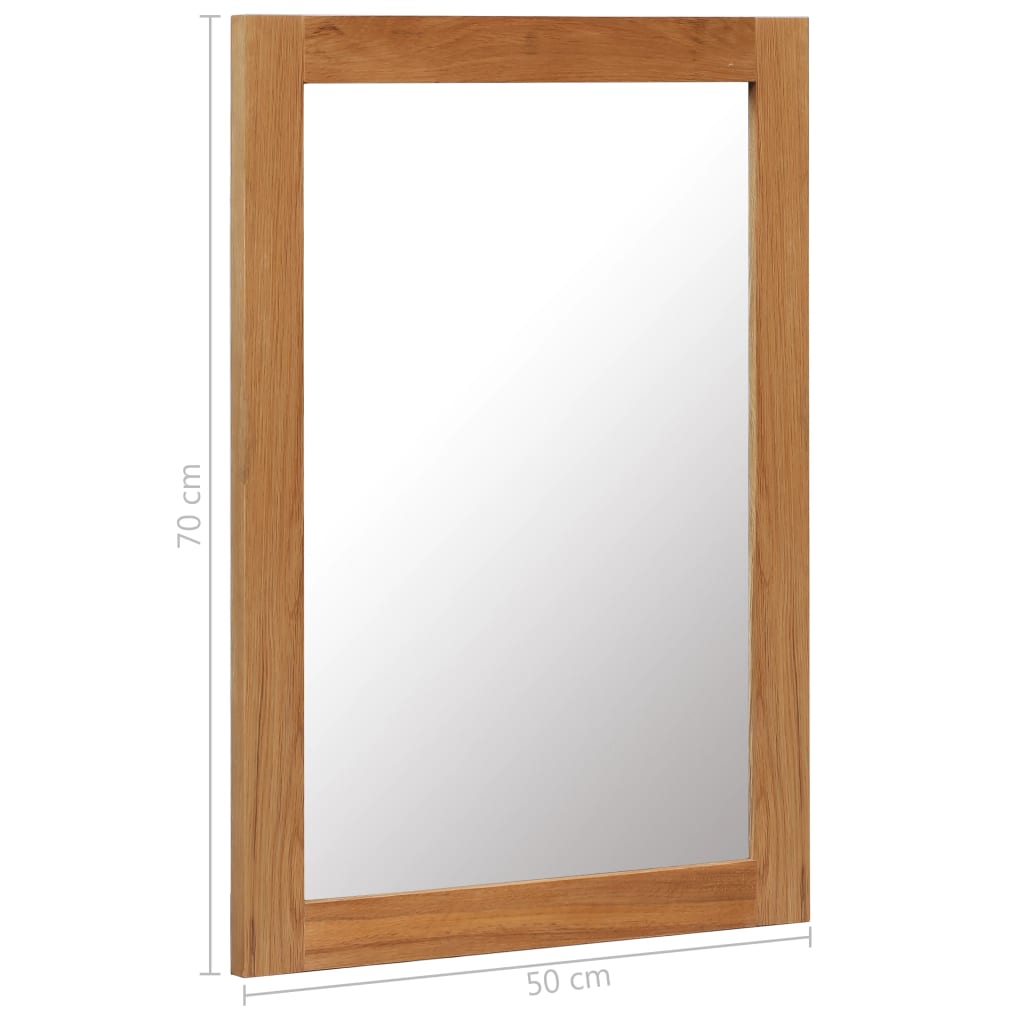 vidaXL spogulis, 50x70 cm, ozola masīvkoks