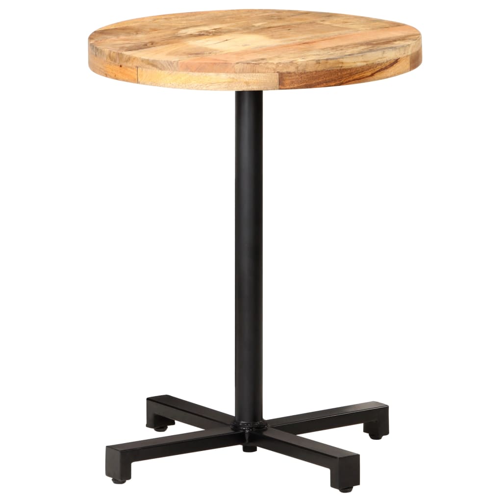 vidaXL bistro galds, Ø60x76 cm, apaļš, neapstrādāts mango koks