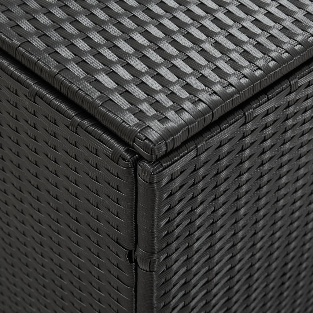 vidaXL dārza uzglabāšanas kaste, 180x90x70 cm, melna PE rotangpalma