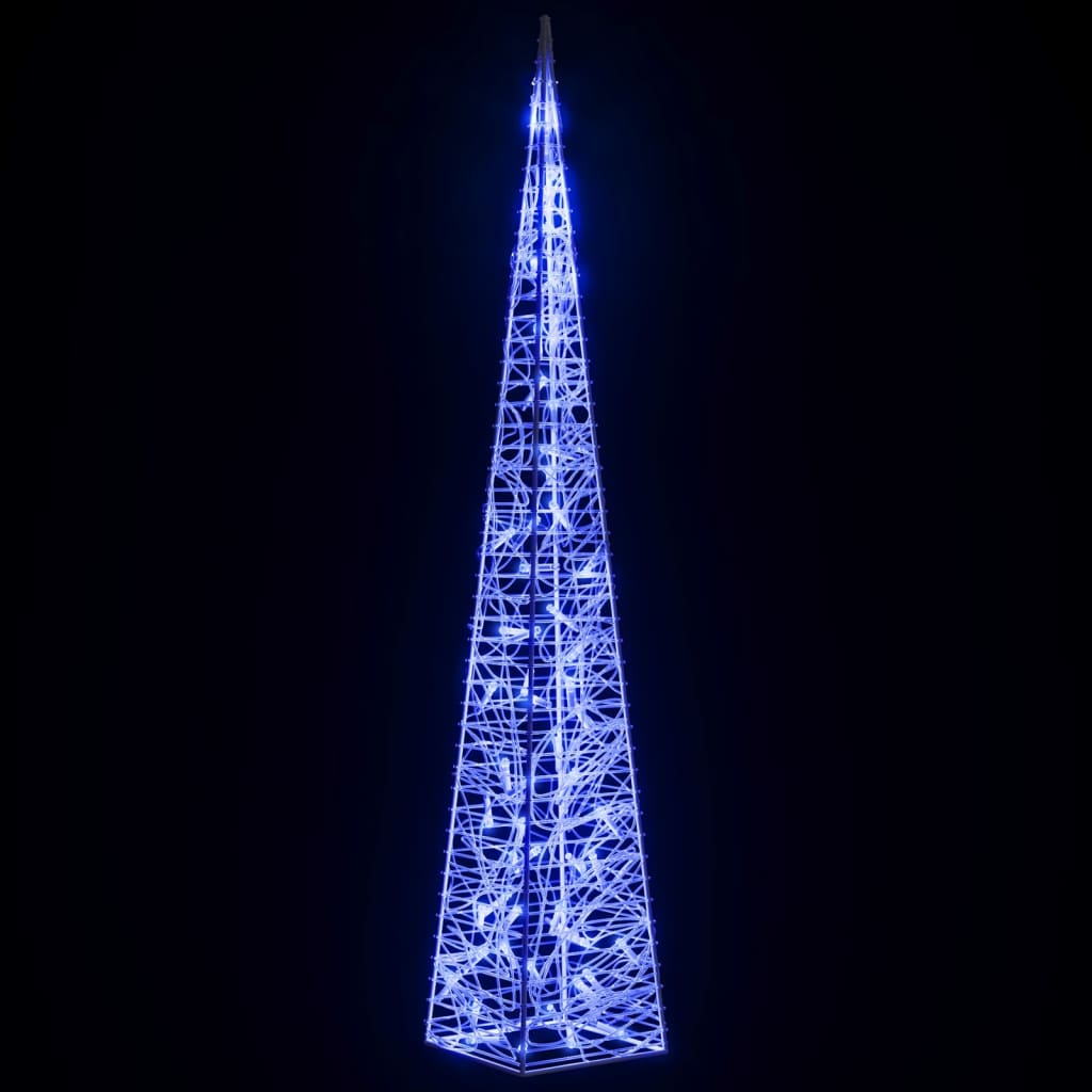 vidaXL LED lampiņu dekorācija, akrils, konusveida, 120 cm, zila
