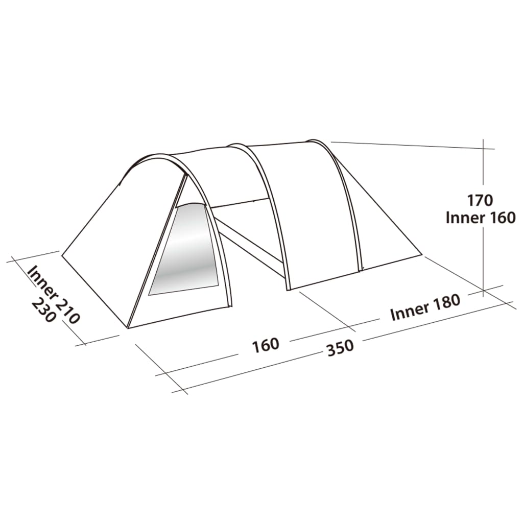 Easy Camp telts Galaxy, 300", trīsvietīga, zaļa