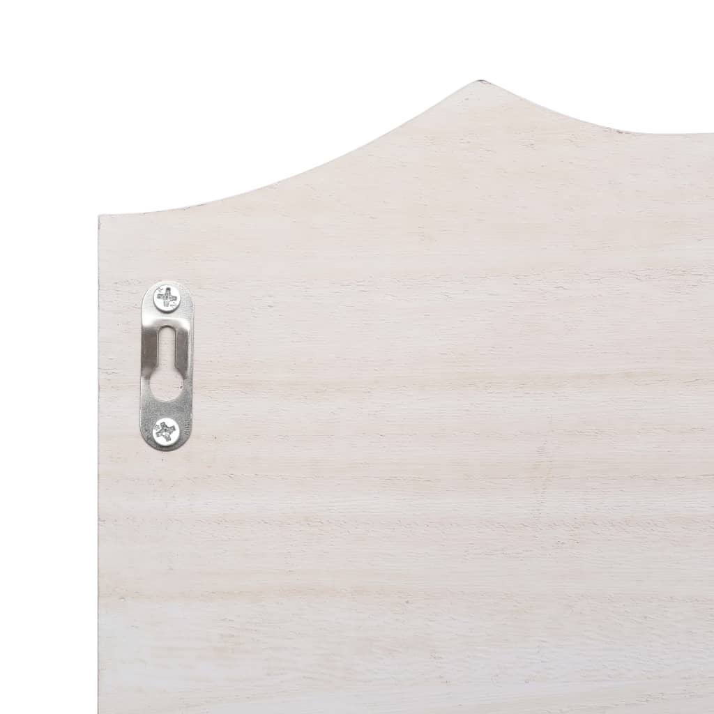 vidaXL sienas drēbju pakaramais, balts, 50x10x23 cm, koks