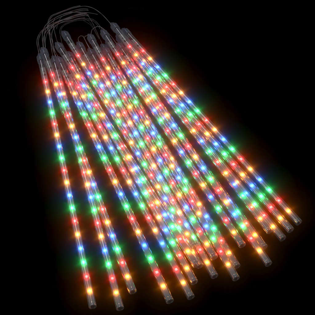 vidaXL meteoru lampiņas, 20 gab., 50 cm, 720 LED, krāsainas