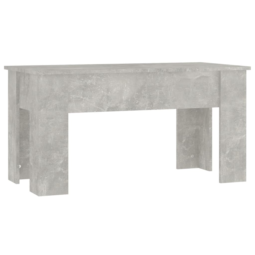 vidaXL kafijas galdiņš, betona pelēks, 101x49x52 cm, inženierijas koks
