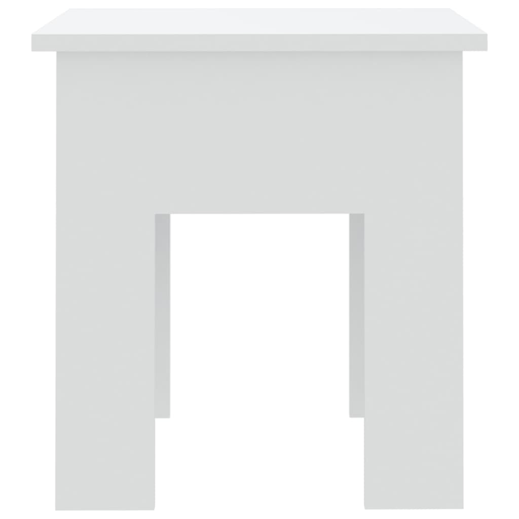 vidaXL kafijas galdiņš, balts, 40x40x42 cm, skaidu plāksne