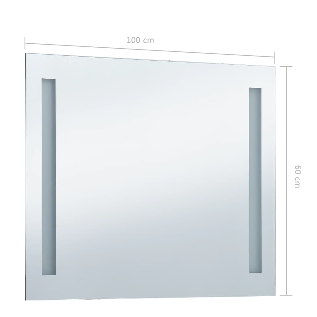 vidaXL vannasistabas sienas spogulis ar LED apgaismojumu, 100x60 cm