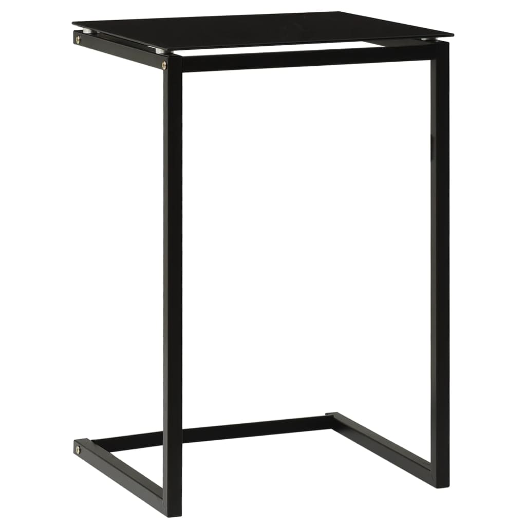 vidaXL galdiņš, melns, 40x40x60 cm, rūdīts stikls