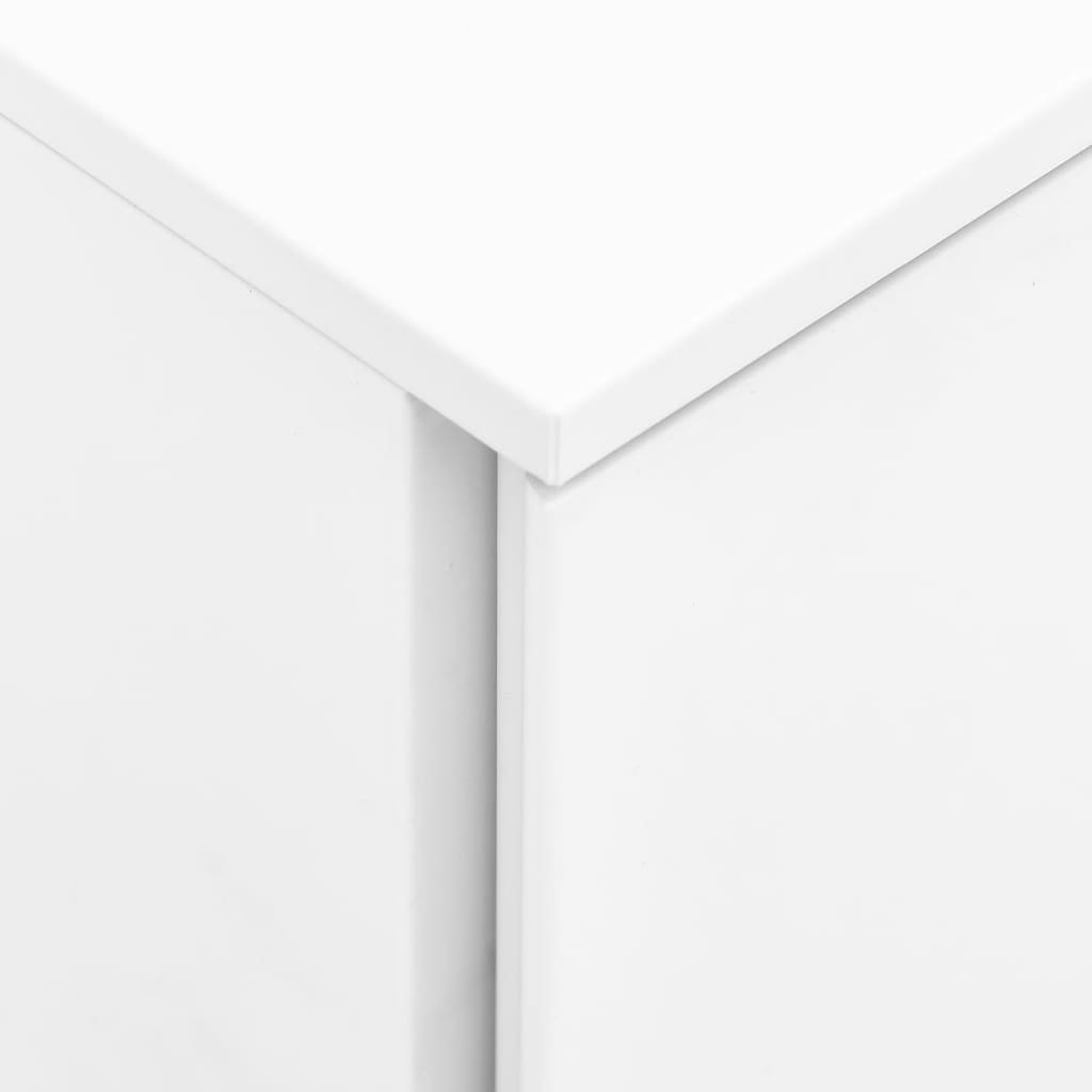 vidaXL failu skapis ar riteņiem, balts, 39x45x60 cm, tērauds