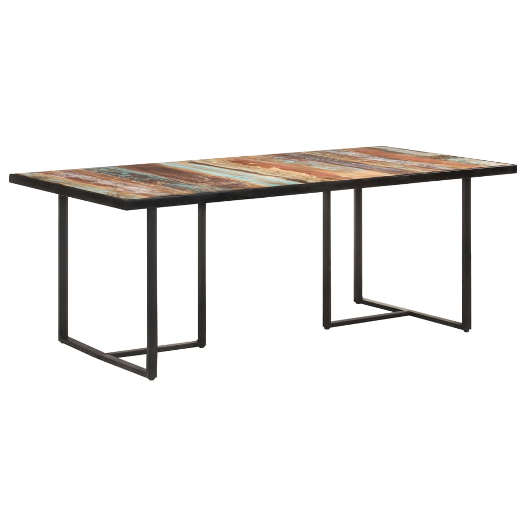 vidaXL virtuves galds, 200 cm, pārstrādāts masīvkoks
