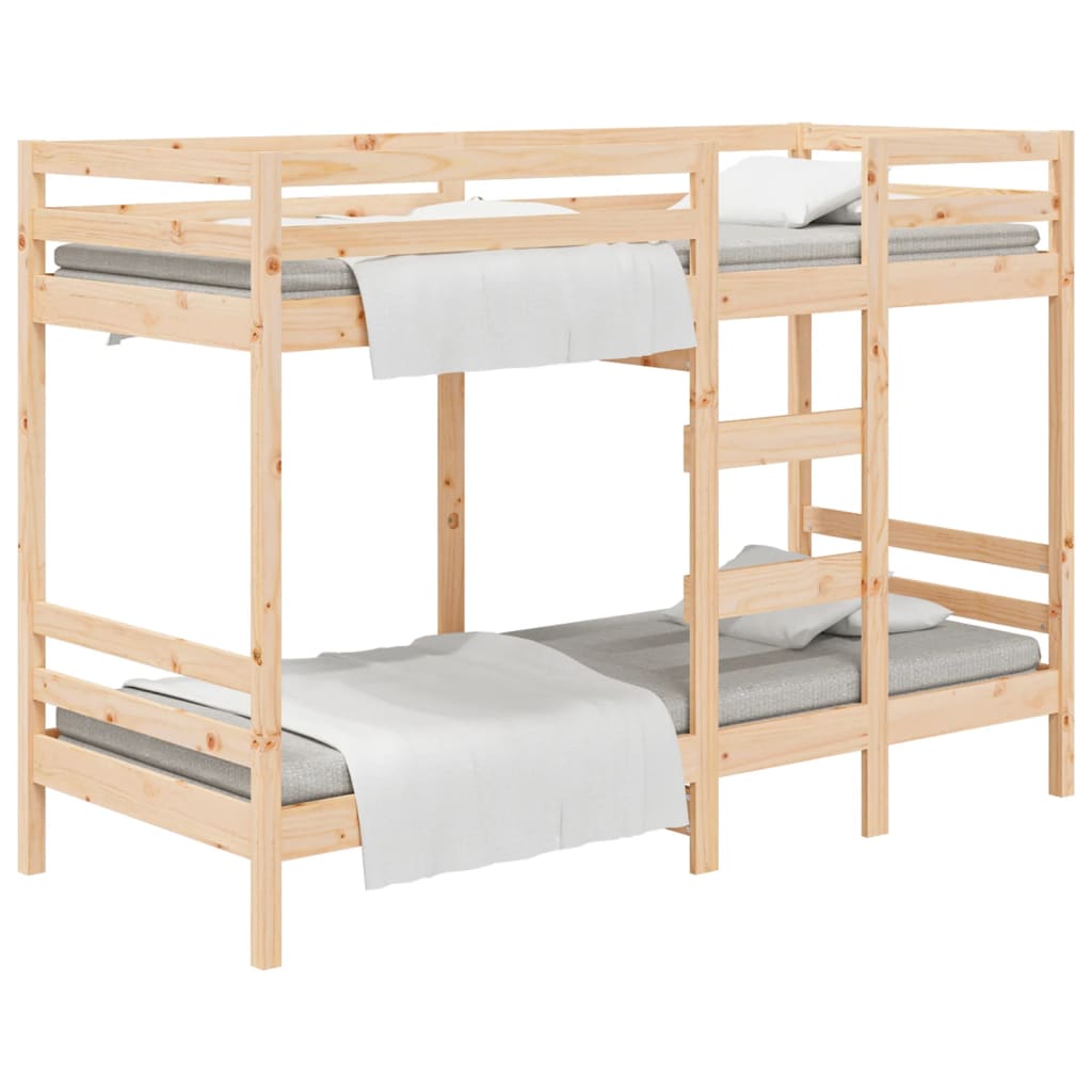 vidaXL divstāvu gulta, 80x200 cm, priedes masīvkoks