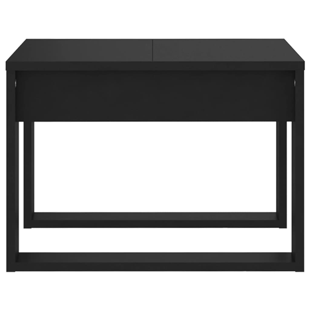 vidaXL galdiņš, melns, 50x50x35 cm, skaidu plāksne