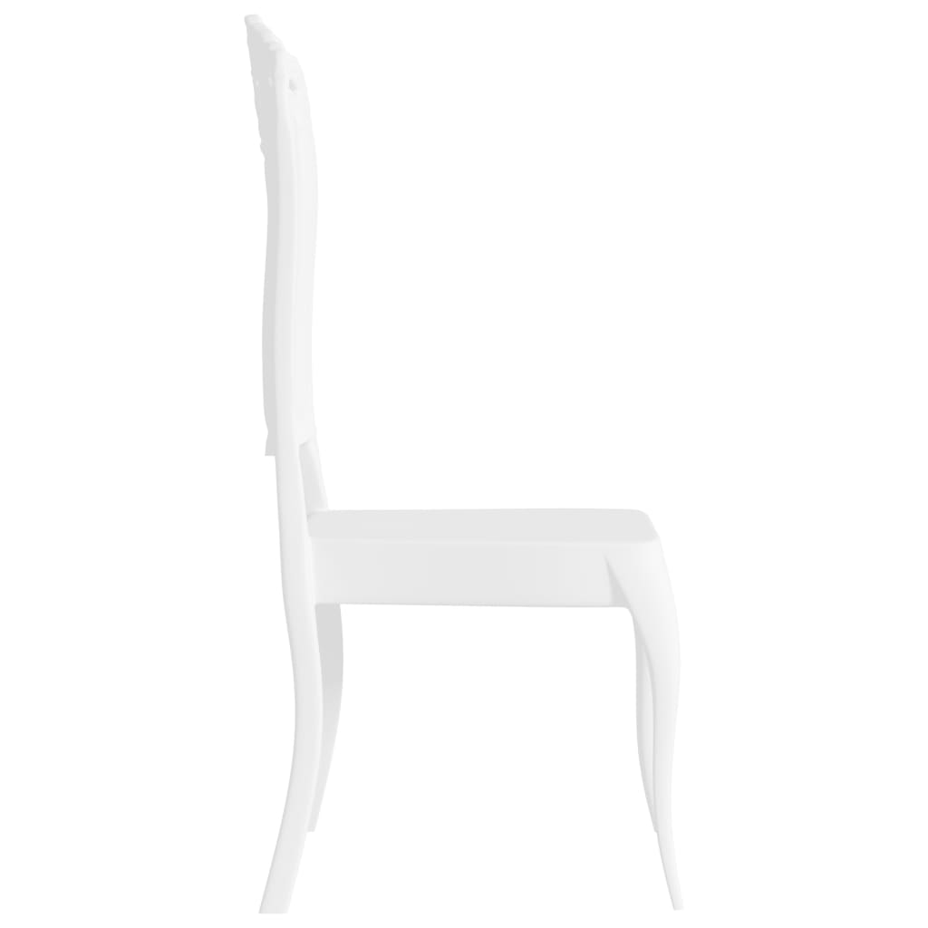 vidaXL virtuves krēsli, 4 gab., balts polikarbonāts