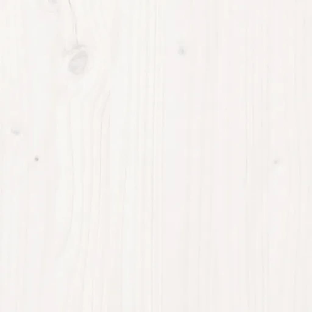 vidaXL kumode, balta, 100x40x75 cm, priedes masīvkoks