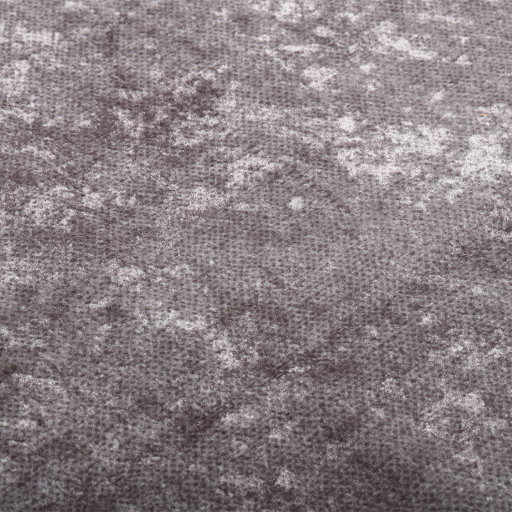 vidaXL paklājs, 160x230 cm, pelēks, mazgājams, neslīdošs