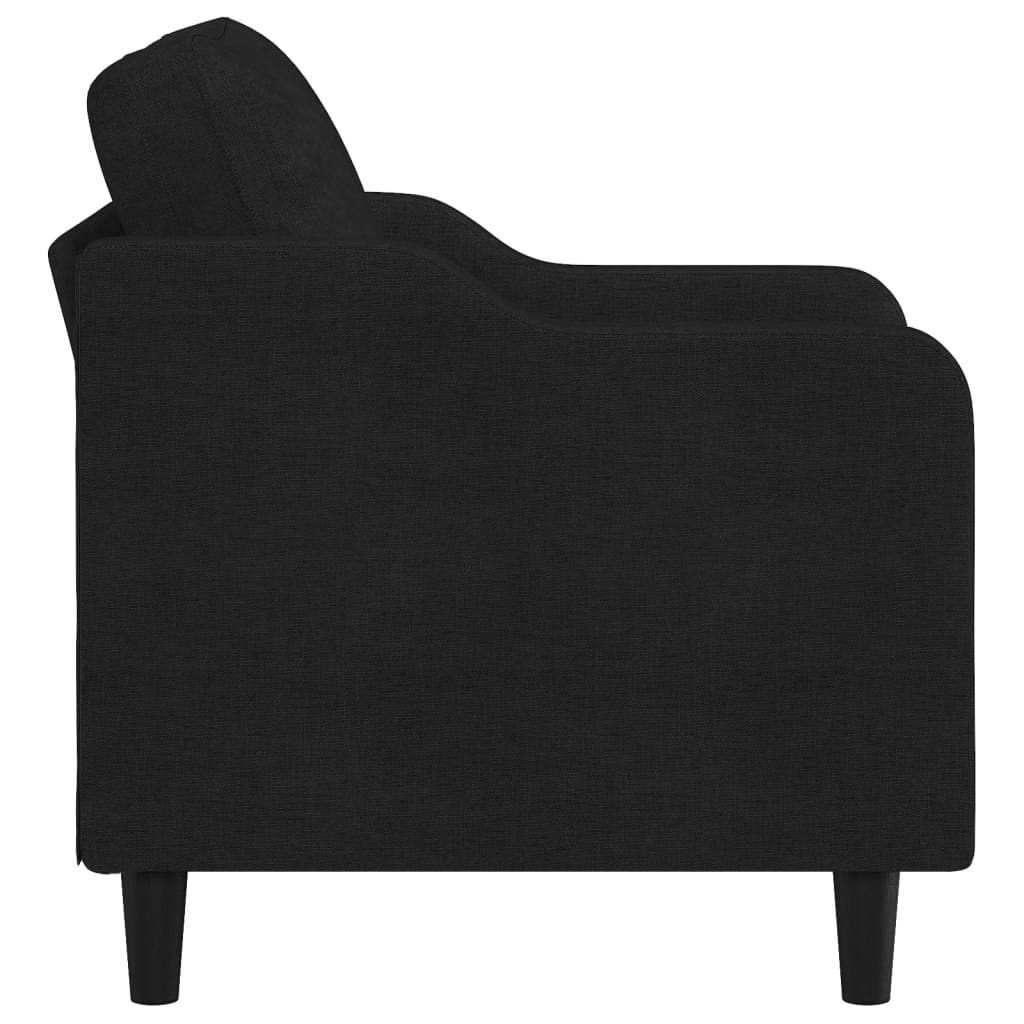 vidaXL atpūtas krēsls, melns, 60 cm, audums