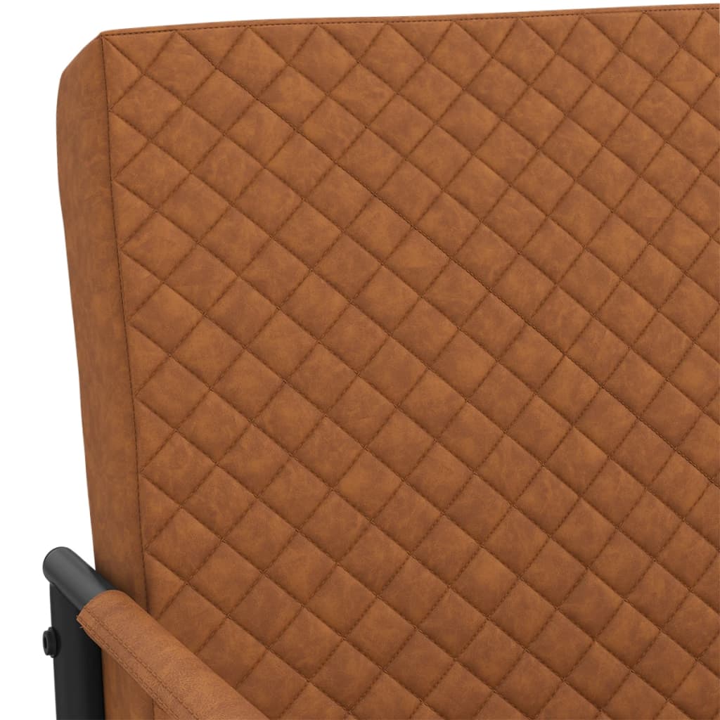 vidaXL konsoles krēsls, matēti brūna mākslīgā āda