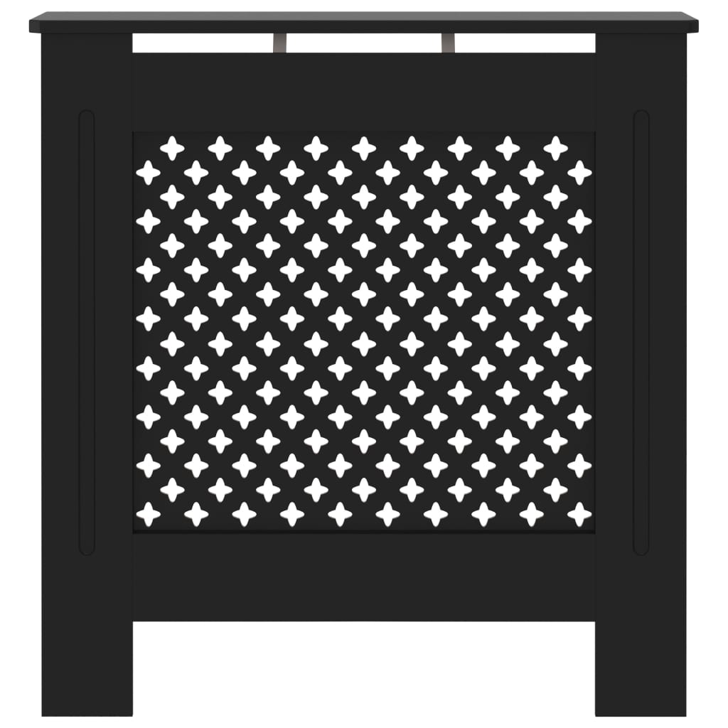 vidaXL radiatora pārsegs, melns MDF, 78 cm