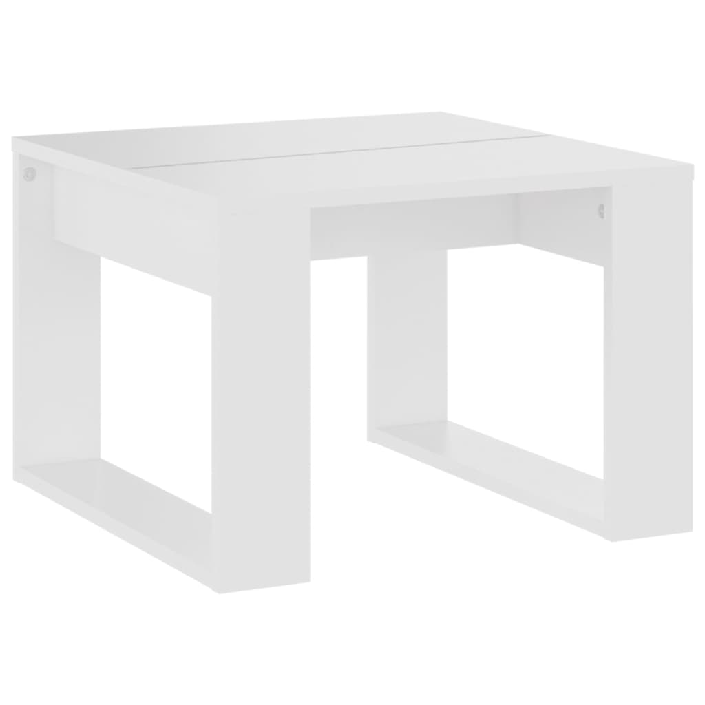 vidaXL galdiņš, balts, 50x50x35 cm, skaidu plāksne