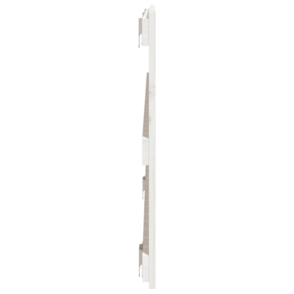 vidaXL sienas galvgalis, balts, 127,5x3x60 cm, priedes masīvkoks