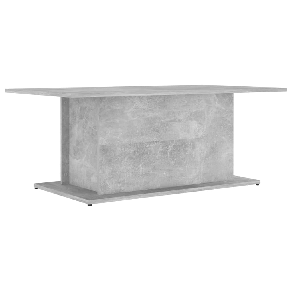 vidaXL kafijas galdiņš, betona pelēks, 102x55,5x40 cm, skaidu plāksne
