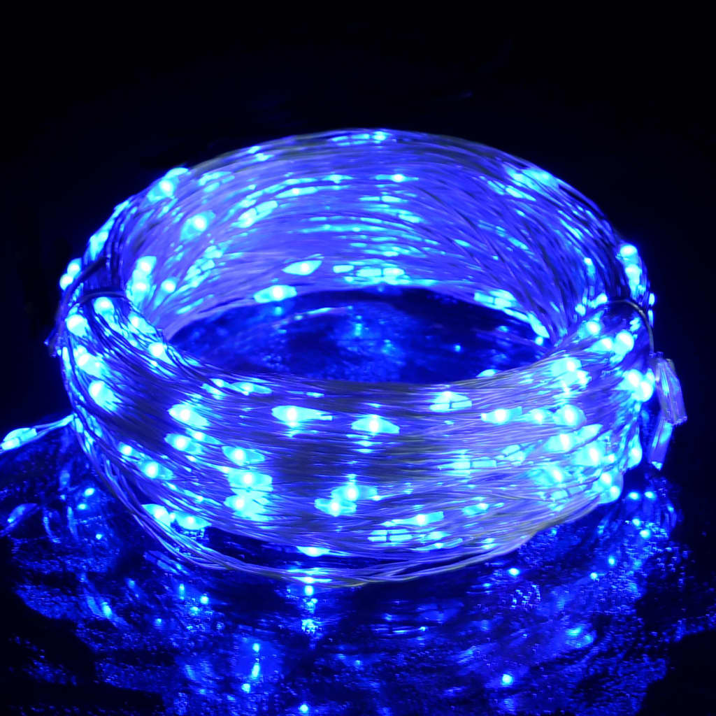 vidaXL LED lampiņu virtene ar 150 LED, zila, 15 m