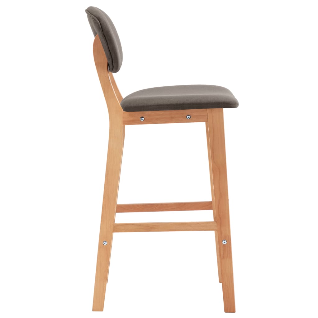 vidaXL bāra krēsli, 2 gab., pelēkbrūns audums