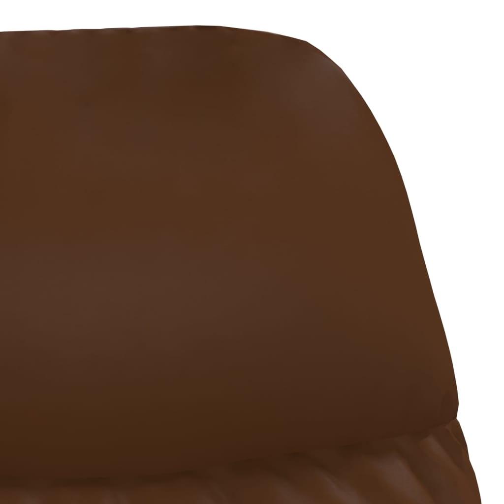 vidaXL atpūtas krēsls, spīdīgi brūna mākslīgā āda