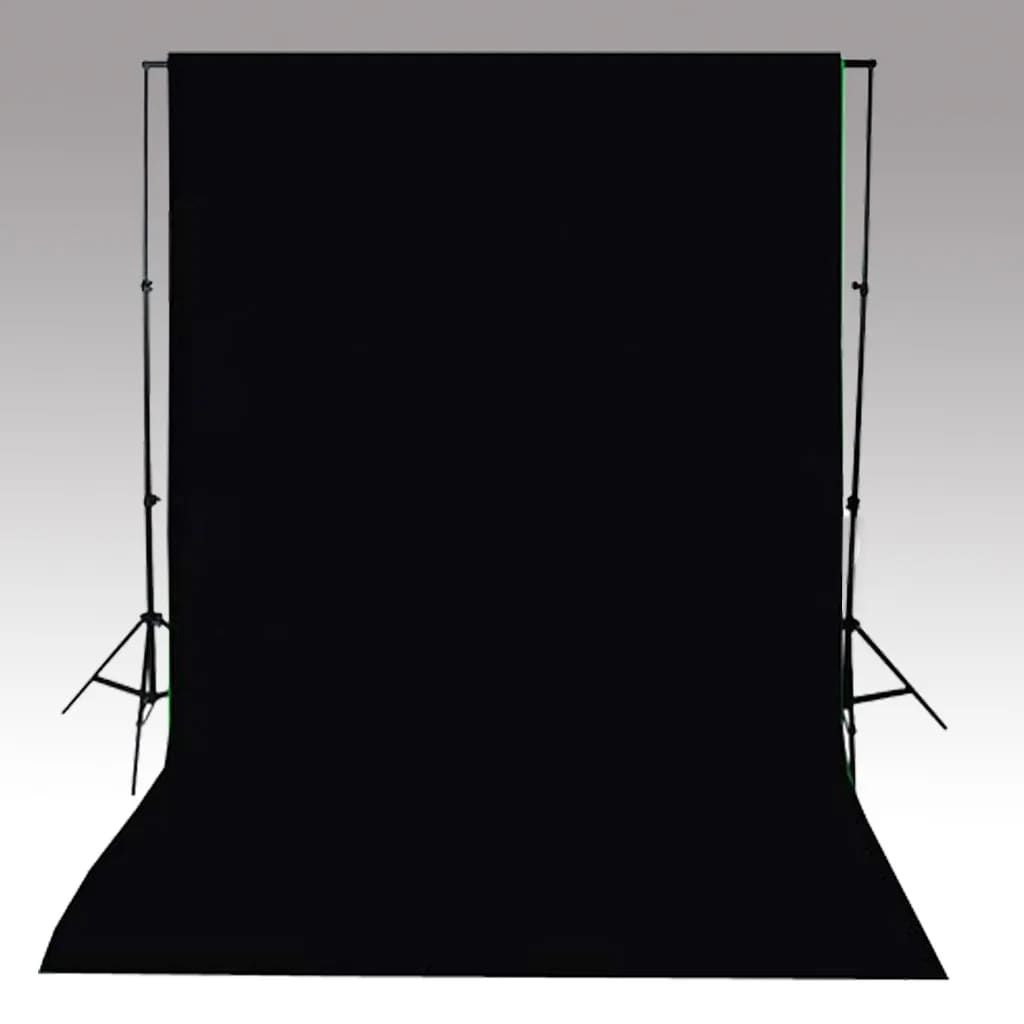 vidaXL fons, 500x300 cm, melna kokvilna