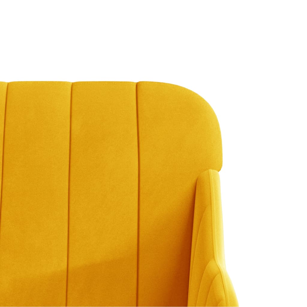 vidaXL atpūtas krēsls, dzeltens, 63x76x80 cm, samts