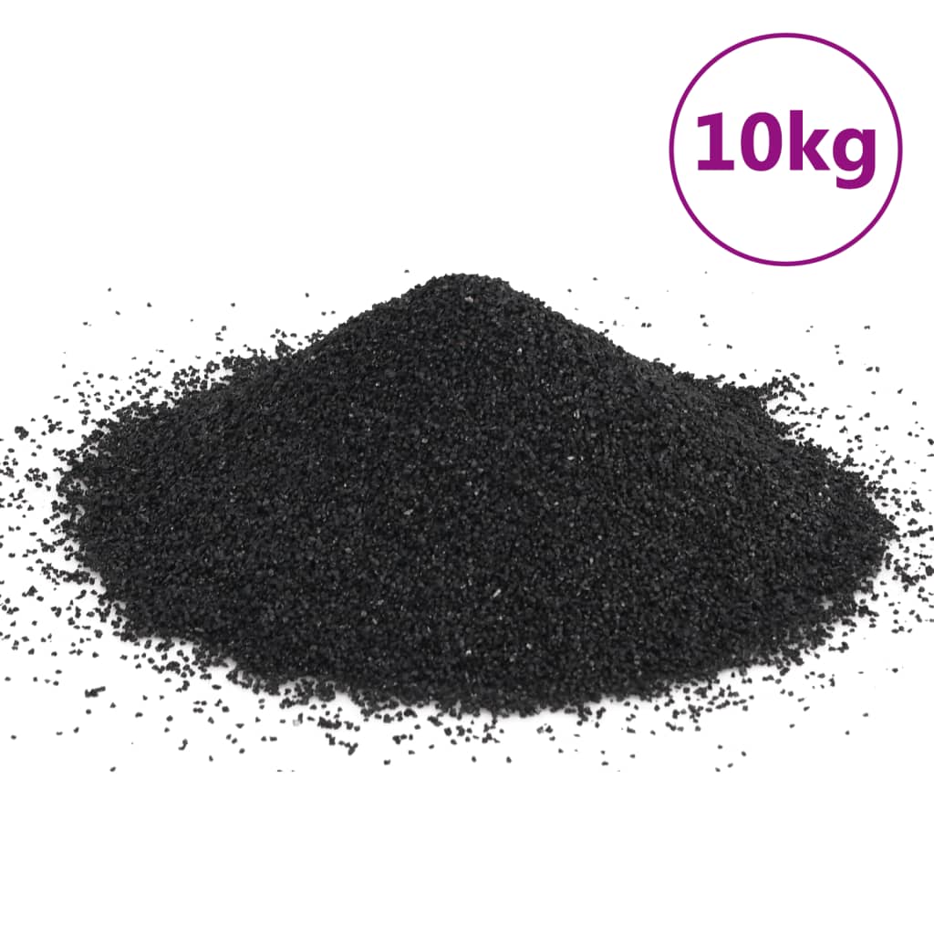 vidaXL akvārija smiltis, 10 kg, melnas, 0,2-2 mm