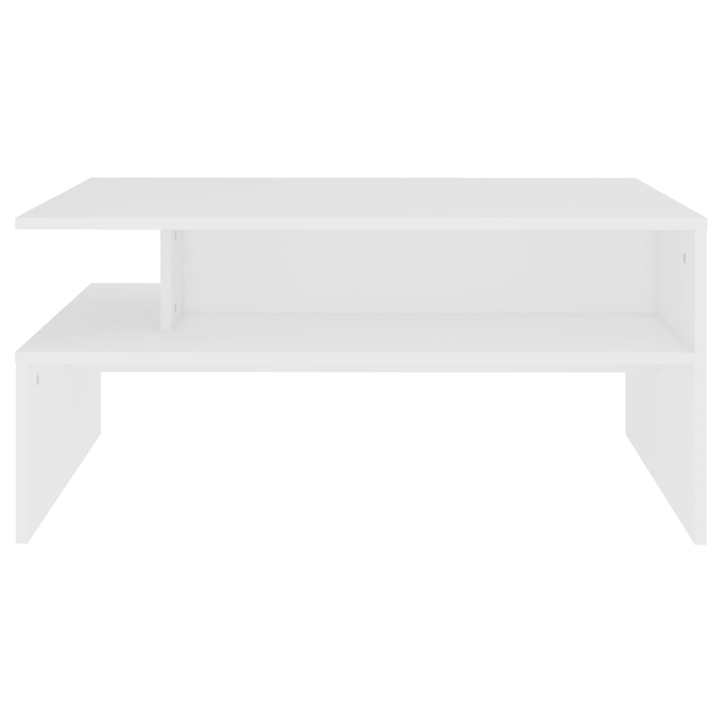 vidaXL kafijas galdiņš, balts, 90x60x42,5 cm, skaidu plāksne